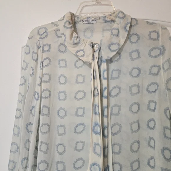 Vintage Giorgio Armani Sheer Blouse, SIZE 6 - Picture 2 of 16
